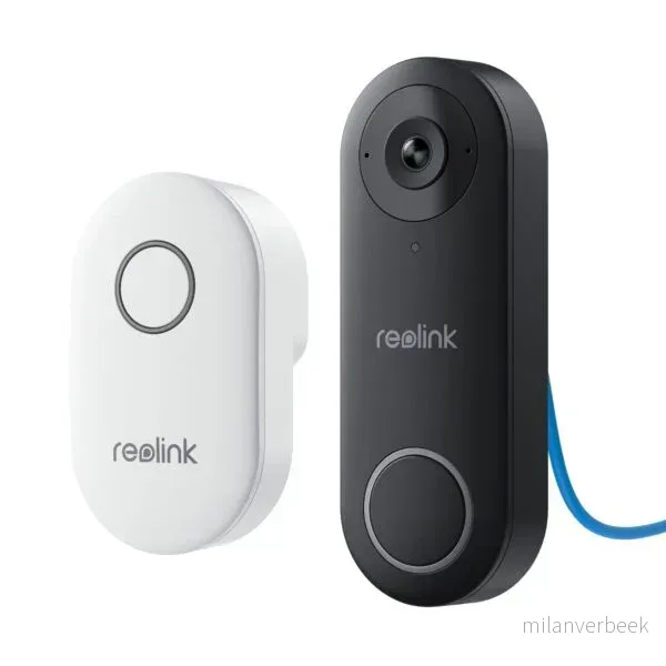 Reolink – Video Dørklokke PoE Smart 2K+ (D340P) – Svart – Gratis frakt v:9870783