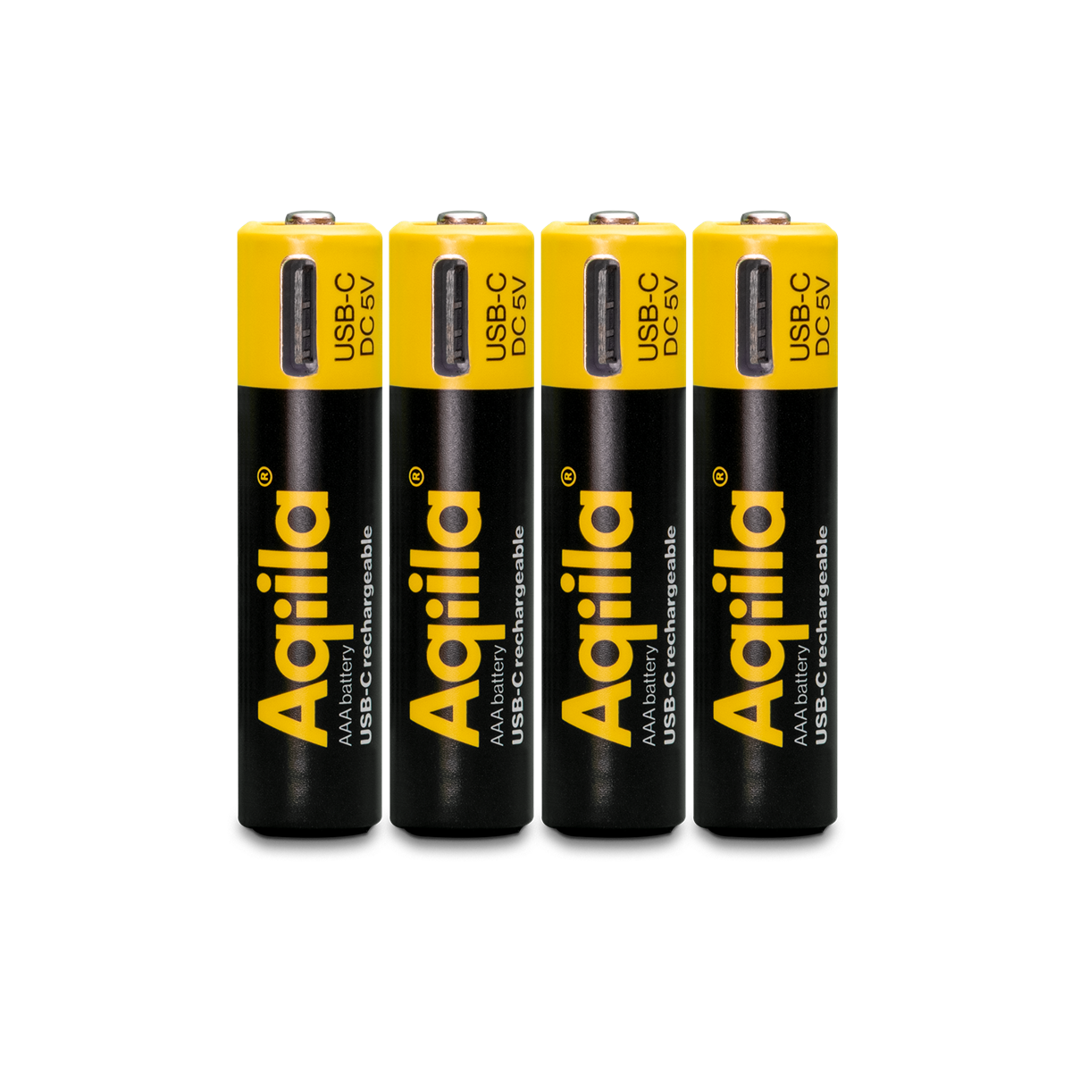 Aqiila – USB-C Oppladbart Batteri – AAA – 600 mAh – 4-pakning v:7102886