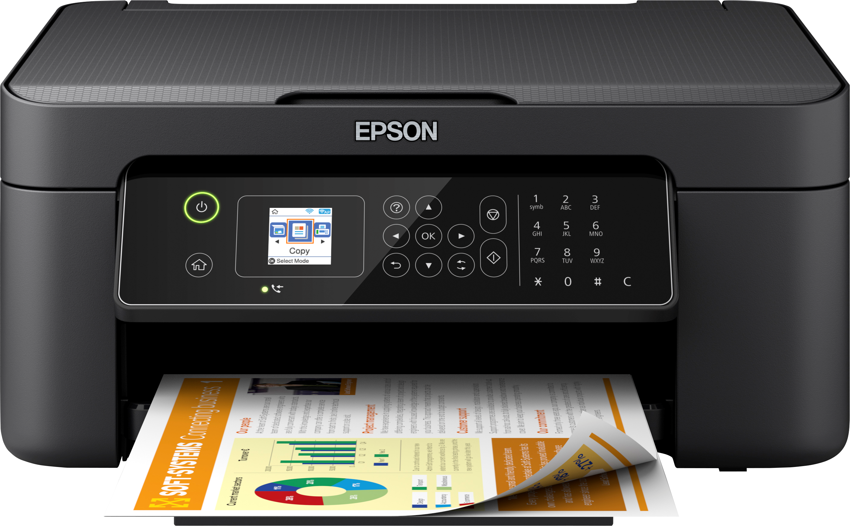 Epson - WorkForce Pro WF-3820DWF Print, Scan, Copy, Fax, - Gratis frakt v:7569988