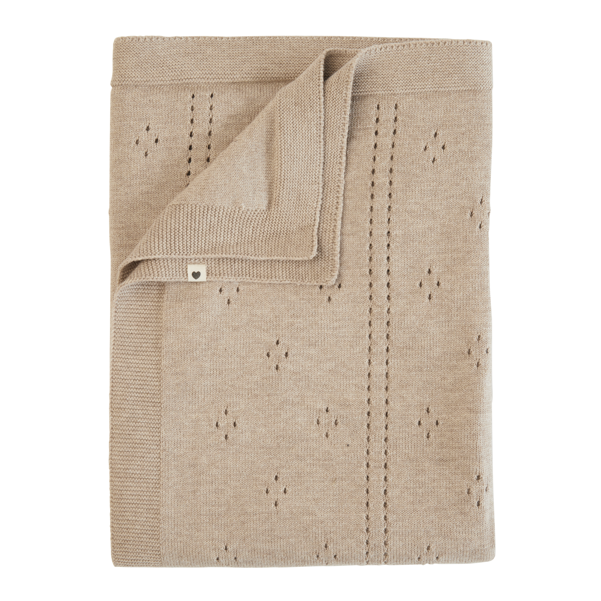 BIBS - Knitted Blanket Pointelle - Vanilla - 70x100cm v:3301105