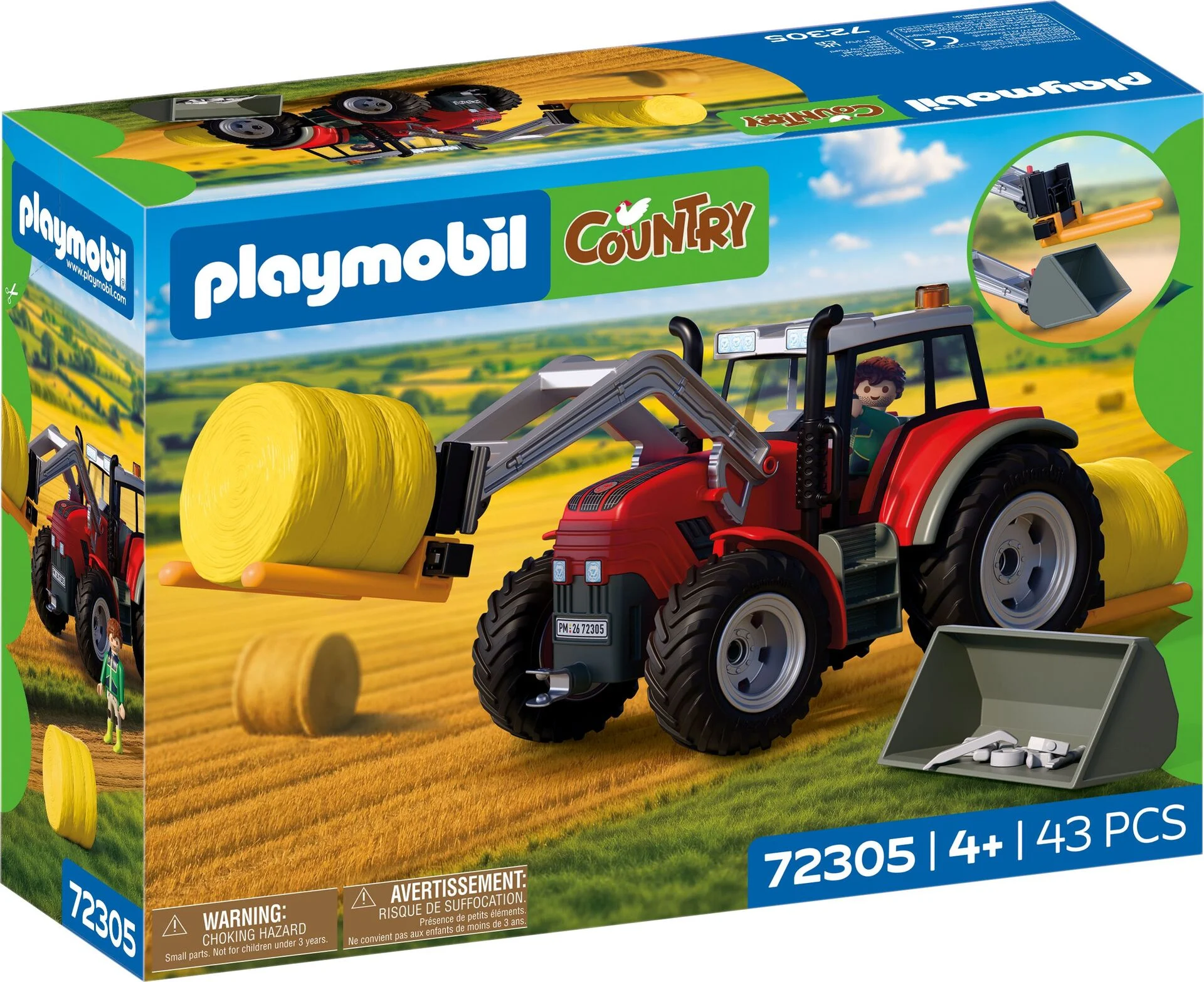 PLAYMOBIL – Large Tractor with Hay Bales (72305) – Gratis frakt v:9087624 PLAYMOBIL – Large Tractor with Hay Bales (72305) – Gratis frakt v:9087624