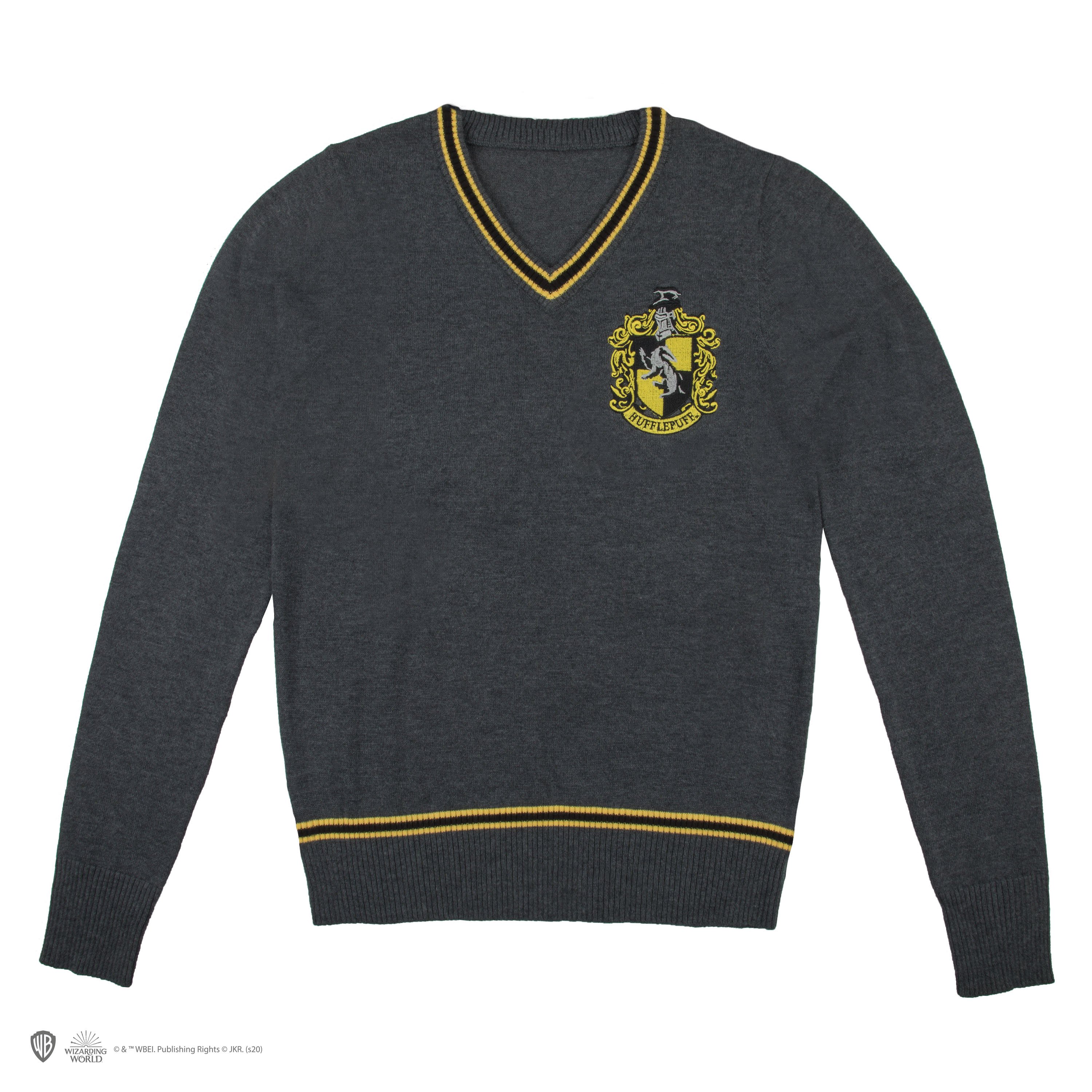 Harry Potter – Hufflepuff – Grey Knitted Sweater – Small – S – Grey – Gratis frakt v:3158279 Harry Potter – Hufflepuff – Grey Knitted Sweater – Small – S – Grey – Gratis frakt v:3158279
