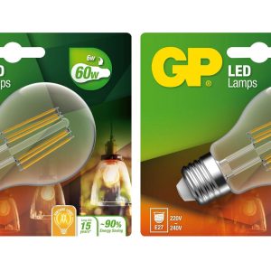 GP – LED Lamp Classic Filament, E27, 6W (60W), 806lm I Bundle (2 Pcs) v:9568506 GP – LED Lamp Classic Filament, E27, 6W (60W), 806lm I Bundle (2 Pcs) v:9568506