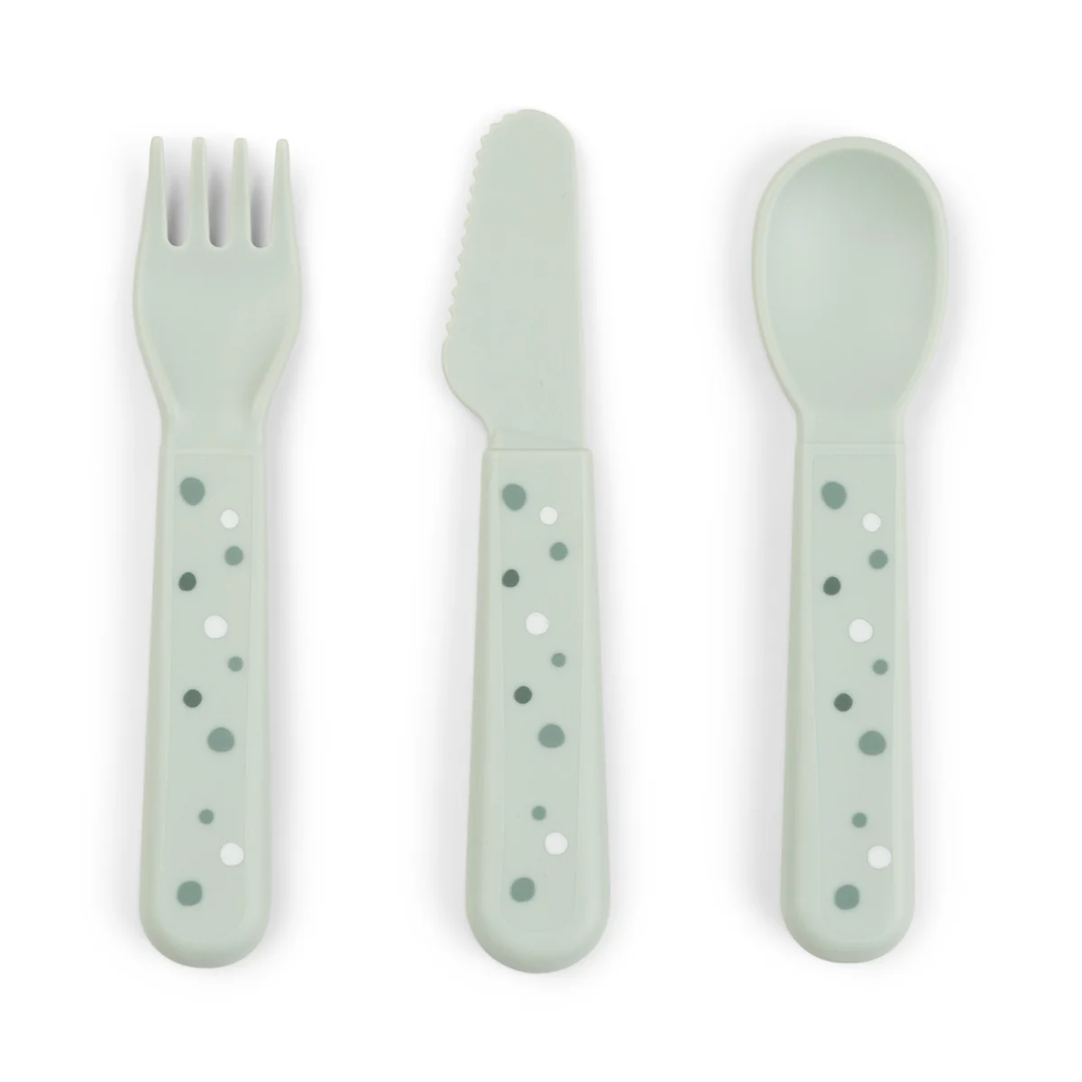 Done by Deer – Foodie cutlery set Happy dots – Green – 12 x 2 x 1 cm v:6048435