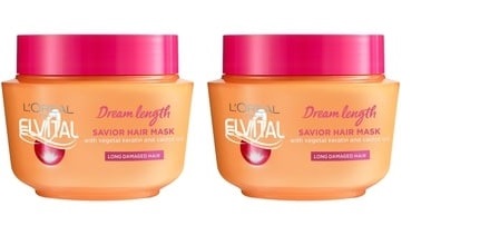 L'Oréal Paris – 2 x ElvitalDream Length Savior Hair Mask 300 ml – 600 v:9051396 L'Oréal Paris – 2 x ElvitalDream Length Savior Hair Mask 300 ml – 600 v:9051396