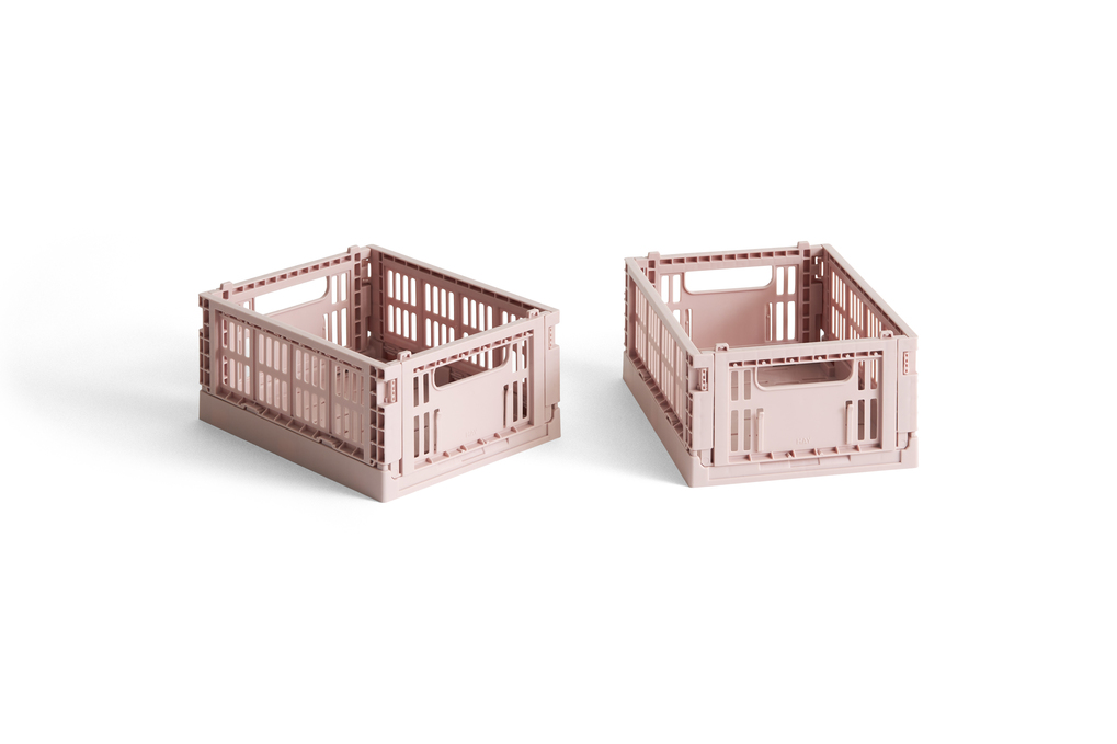 HAY – Sett med 2 Colour Crate Mini Oppbevaringskasser (Blush Rosa) – Blush v:3604869 HAY – Sett med 2 Colour Crate Mini Oppbevaringskasser (Blush Rosa) – Blush v:3604869