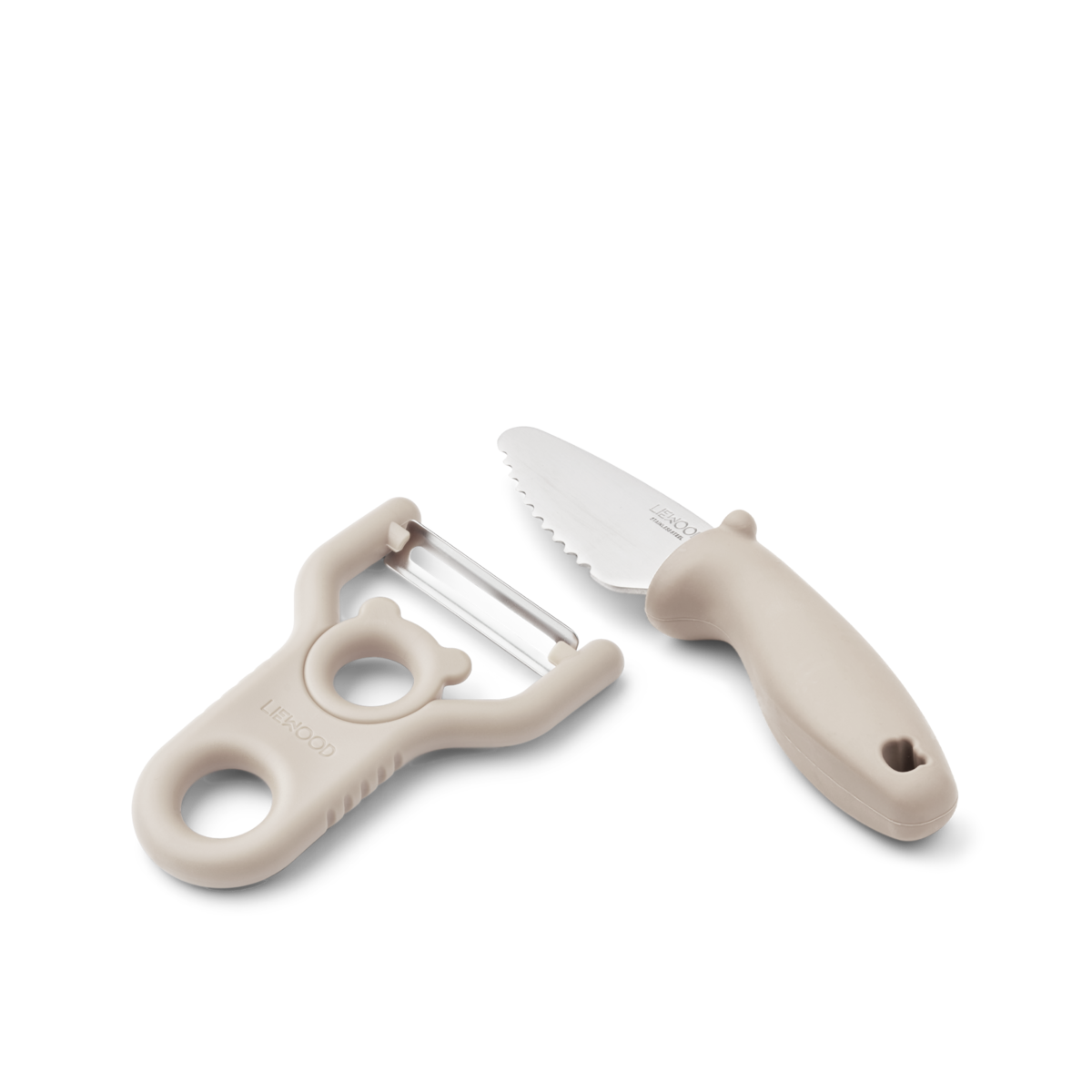 – Pertense Peeler & Knife Set – Sandy – One size v:6931180
