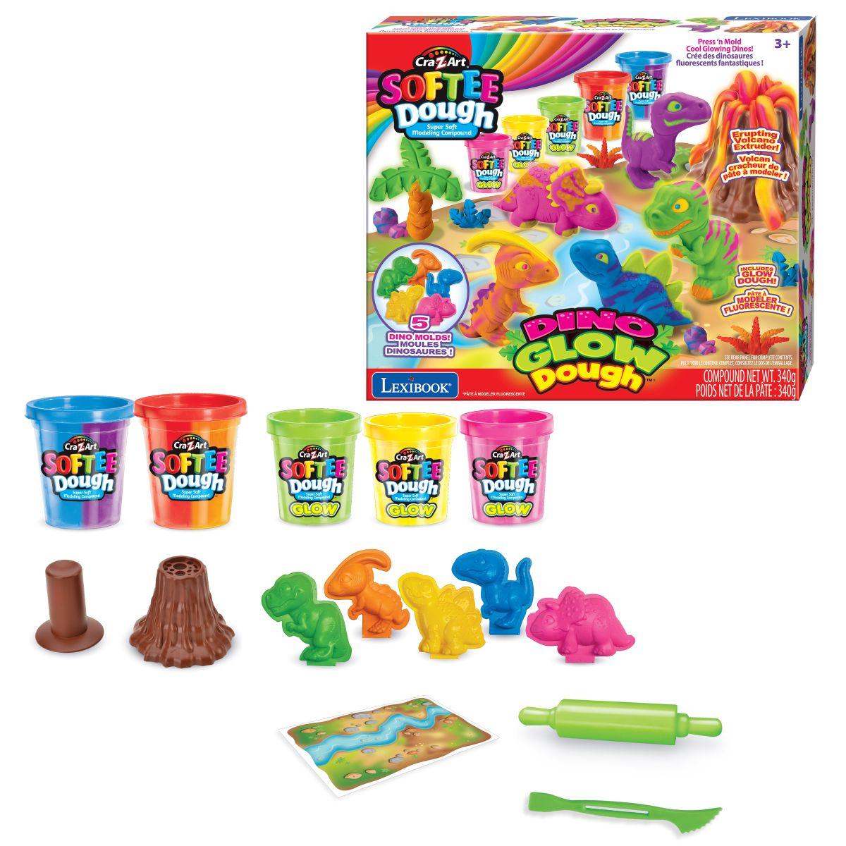 Cra-Z-Art – Softee Dough Dino Neon Dough Set (CRDOUGH11) v:6154117