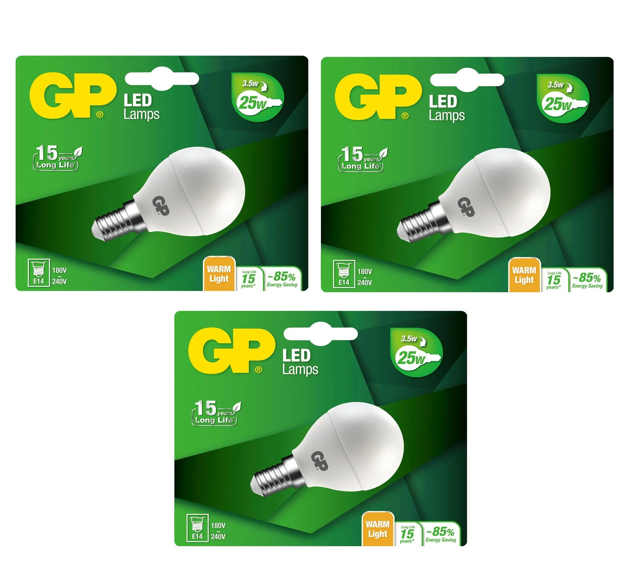 GP - LED Lamp Mini Globe, E14, 3.5W (25W), 250lm I Bundle (3 Pcs) v:2231477
