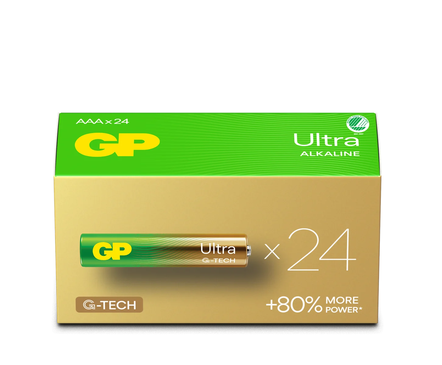 GP - Ultra Alkaline Battery, Size AAA, 24AU/LR03, 1.5V, 24-pack v:7486085