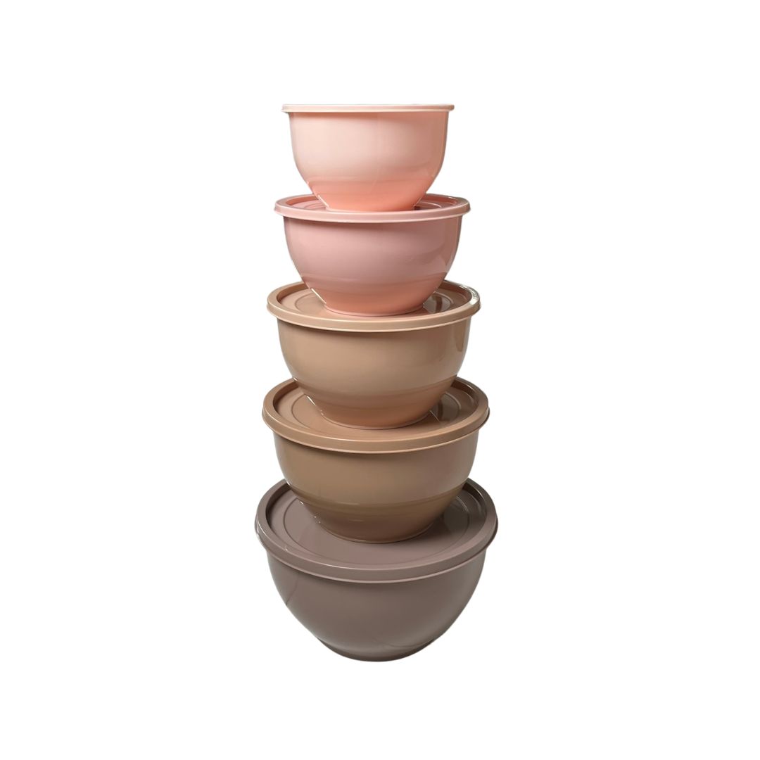 Scandinavian Collection - Bowl Set with Lids - 5 Pack - 850 ml, 1.2 L, 2.2 L, 3.1 L, 4.7 L v:1490990