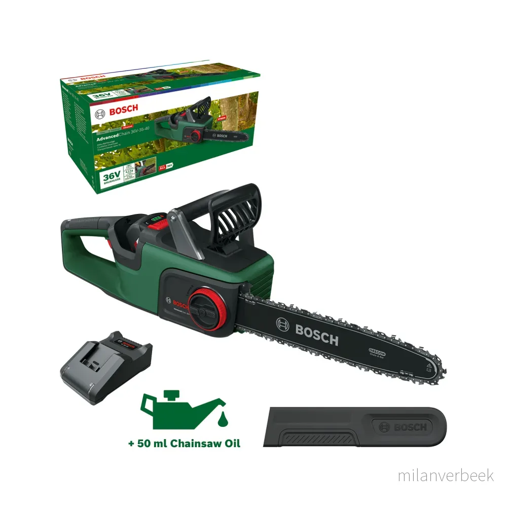 Bosch DIY – Battery Chain ​​Saw ADV Chain ​​36V 35 40 2.0AH ( Battery & Charger Included ) – Gratis frakt v:3544025