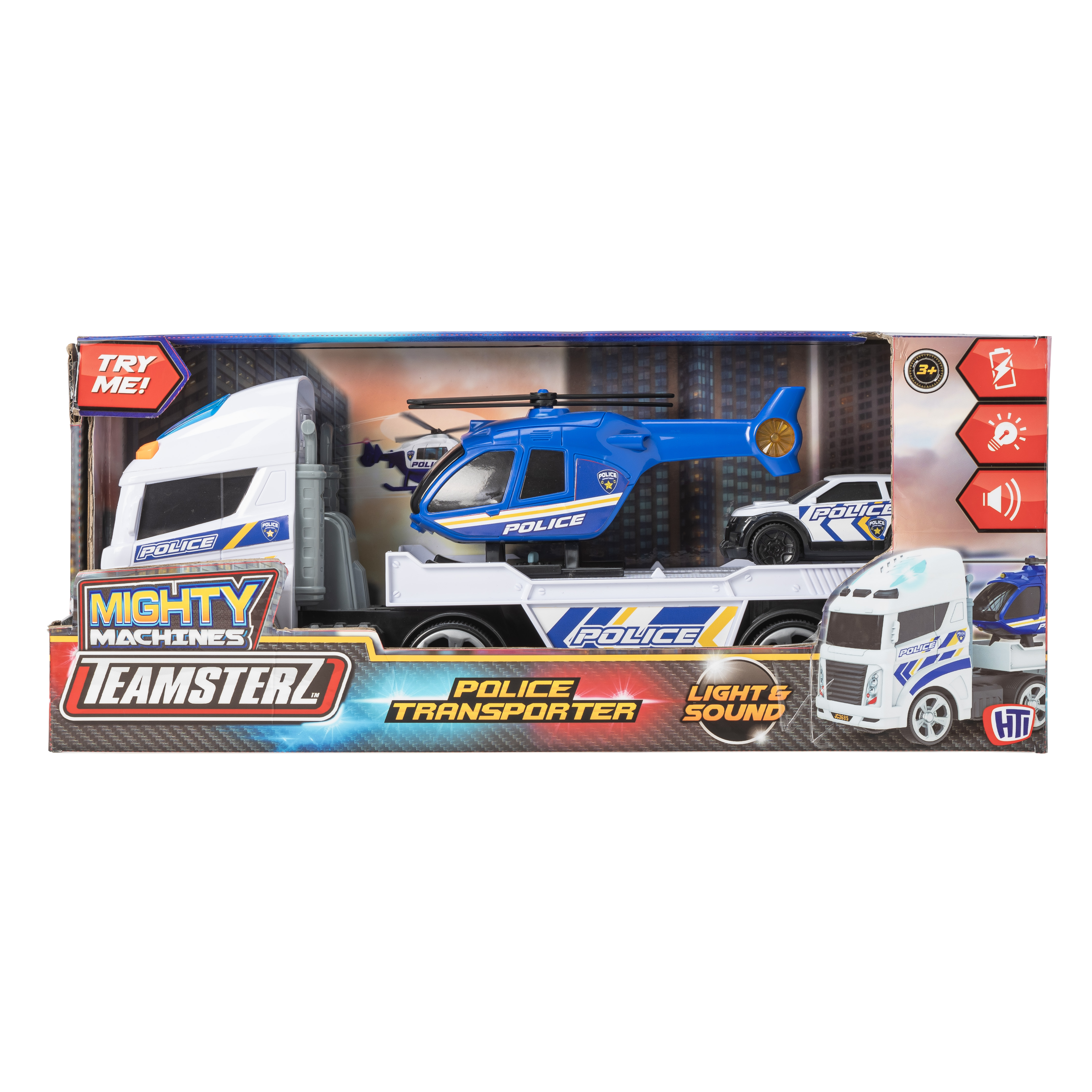 Teamsterz – Mighty Machines Small Light and Sound Police Heli Transporter v:1866883