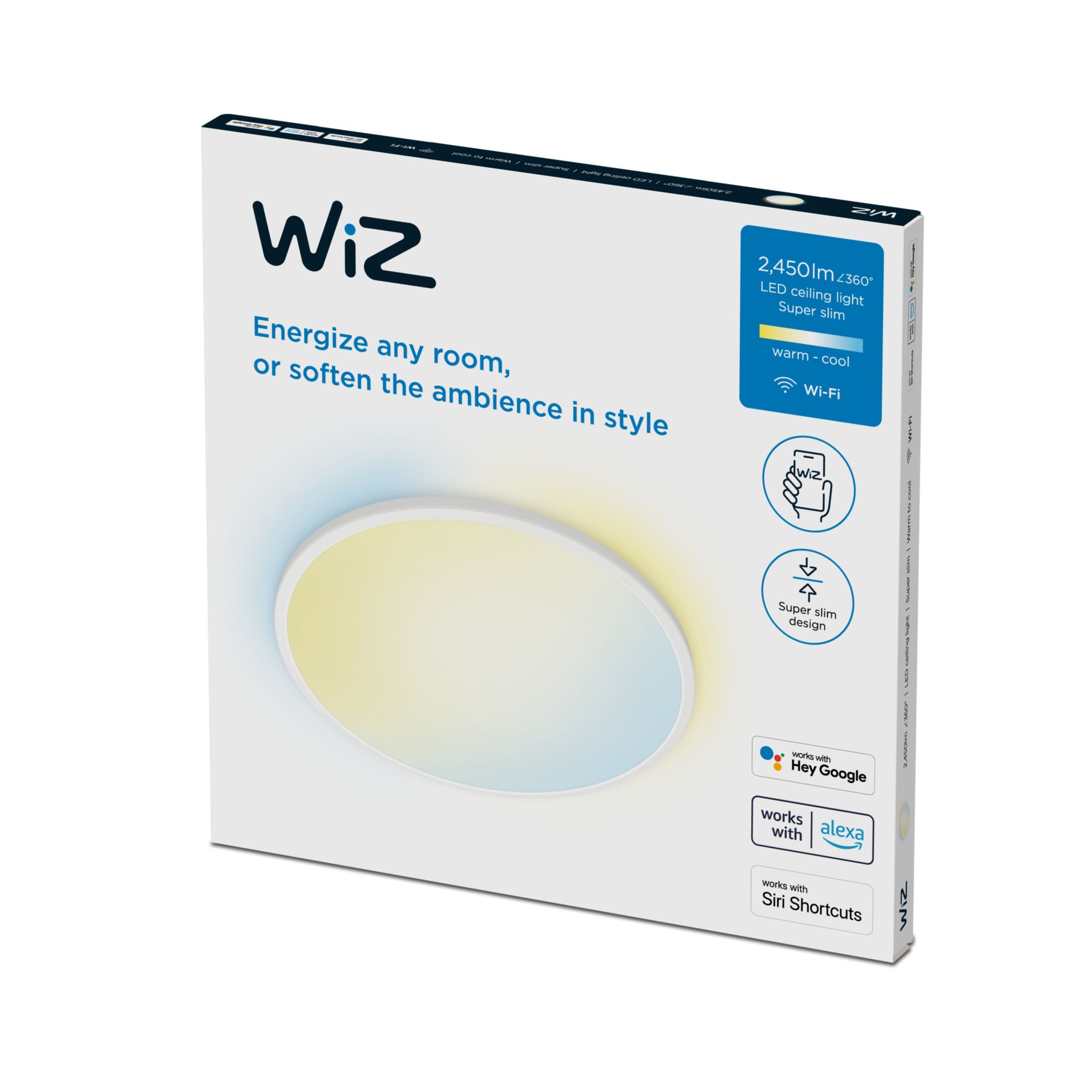 WiZ – Supertynn Smart Taklampe – Hvit 32W – Gratis frakt v:2970319 WiZ – Supertynn Smart Taklampe – Hvit 32W – Gratis frakt v:2970319