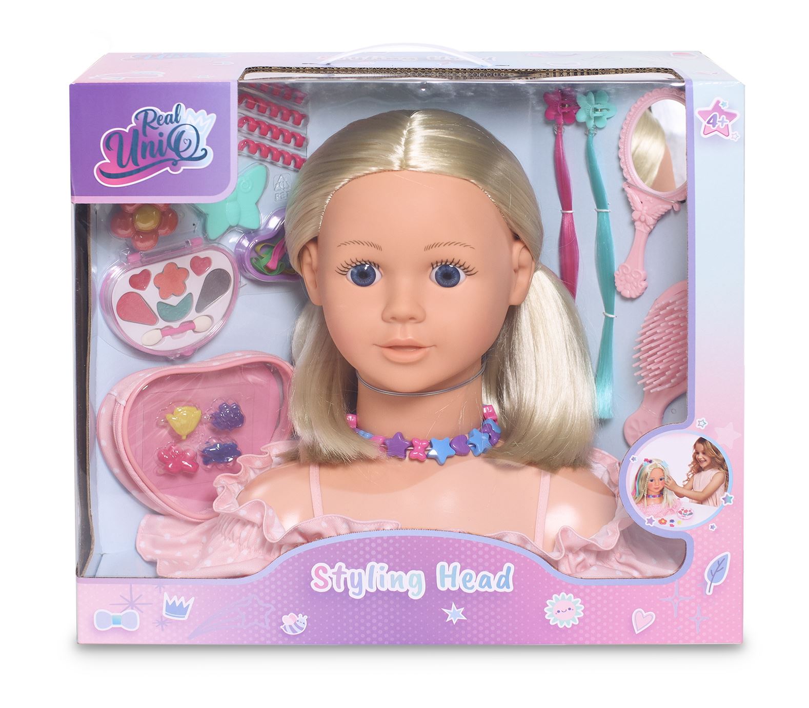 Real UniQ – Styling Head with hair accessories and cosmetic case (30561) v:1321687
