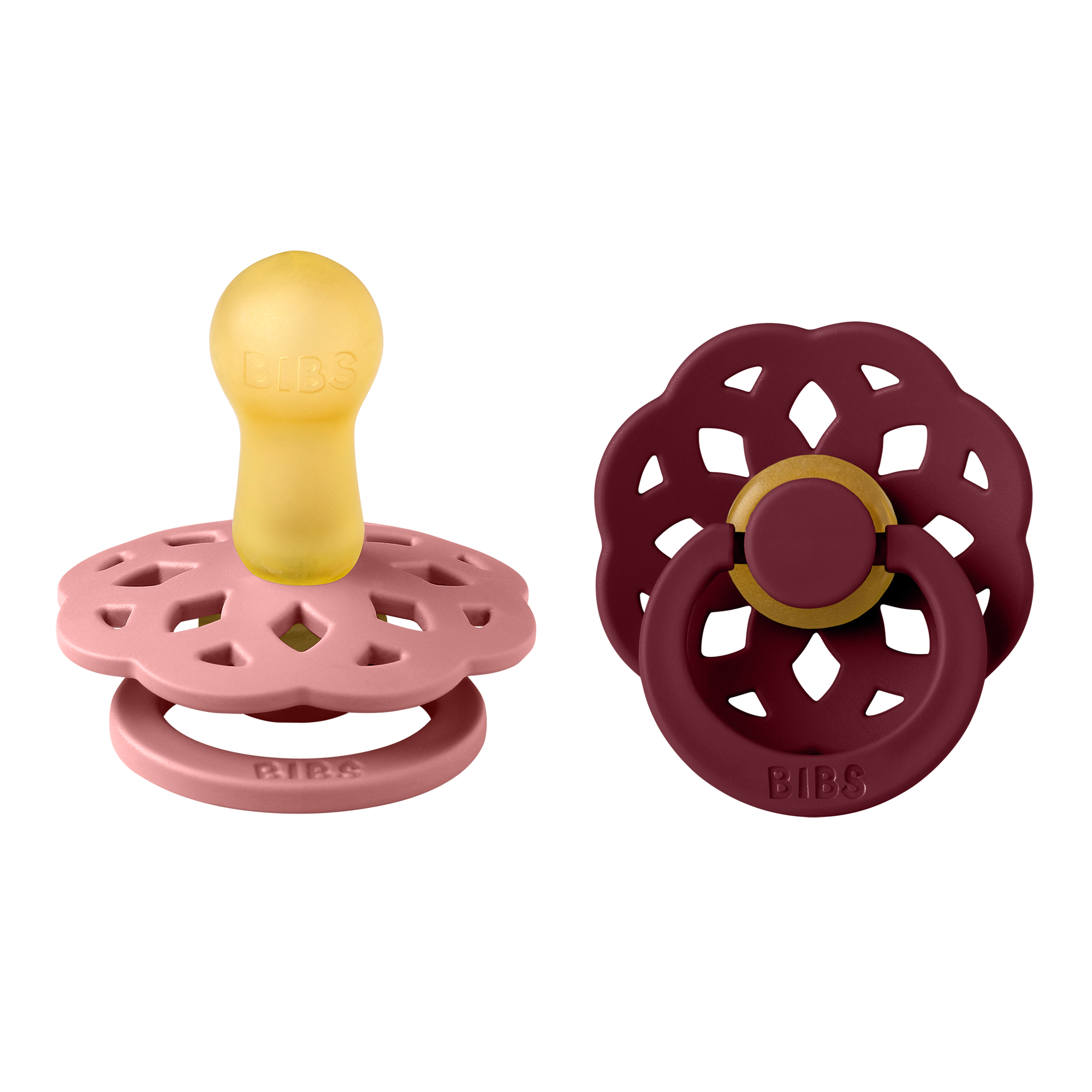 BIBS – Pacifier Boheme 2 PACK – Dusty Pink/Elderberry – Size 2 v:4505951