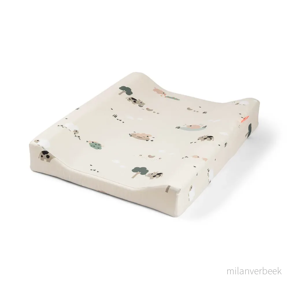 Done by Deer – Changing pad – Tiny farm Sand – 50 x 65 x 10 cm – Gratis frakt v:6716126