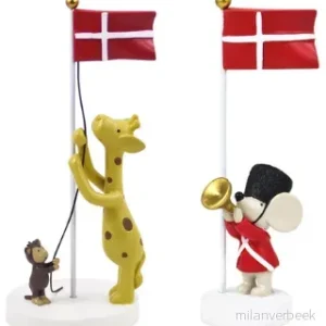 KIDS by FRIIS – Giraffe & Monkey Table Decorations 25 cm & Mouse with Trumpet Table Decoration 15 cm (Bundle) v:8796858