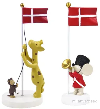 KIDS by FRIIS – Giraffe & Monkey Table Decorations 25 cm & Mouse with Trumpet Table Decoration 15 cm (Bundle) v:8796858