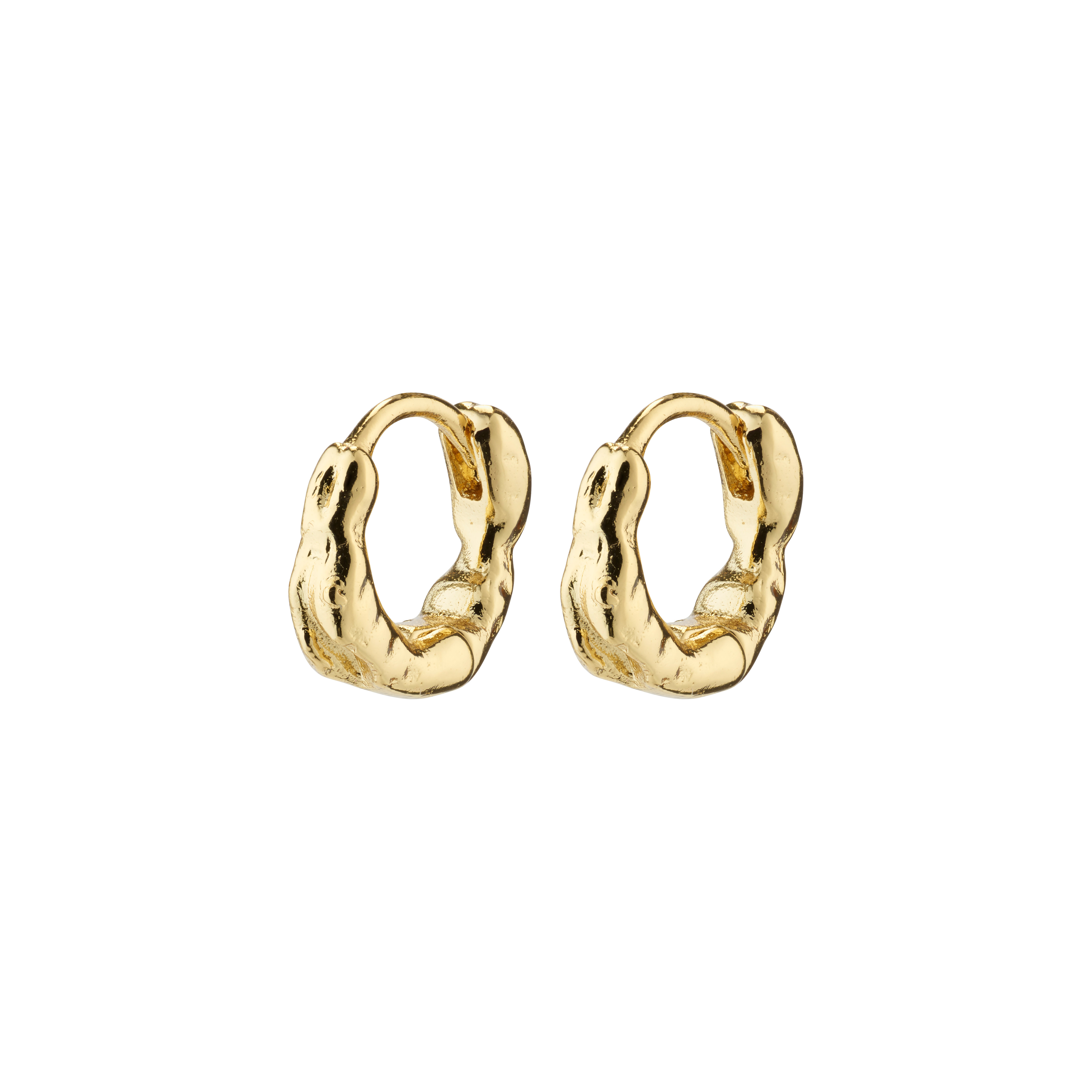 PILGRIM - EDDY Organic Shaped Mini Huggie Hoops - Gold-Plated - 10 mm v:4075074