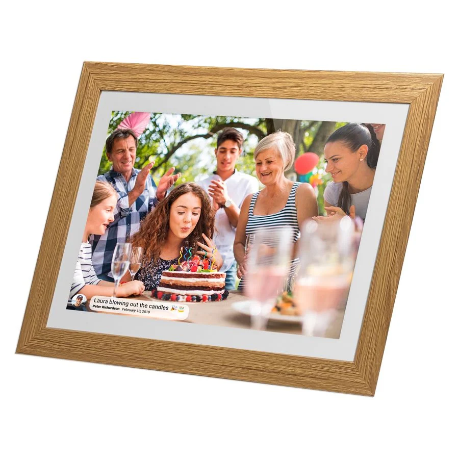 Lippa – Frameo Digital Picture Frame – Wooden Frame – 10 inches – Gratis frakt v:1934950 Lippa – Frameo Digital Picture Frame – Wooden Frame – 10 inches – Gratis frakt v:1934950