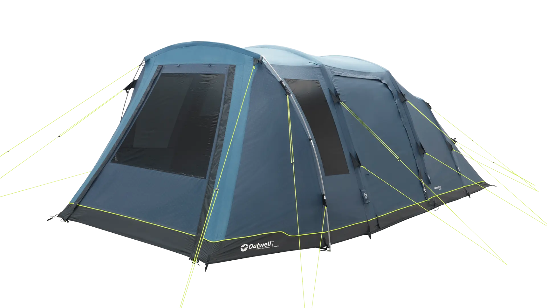 Outwell - Hornet 5 Air - Oppblåsbart familietelt for 5 personer med 3 soner, DuraAir-luftkanaler og 3000 mm vanntetthet - Gratis frakt v:1516194