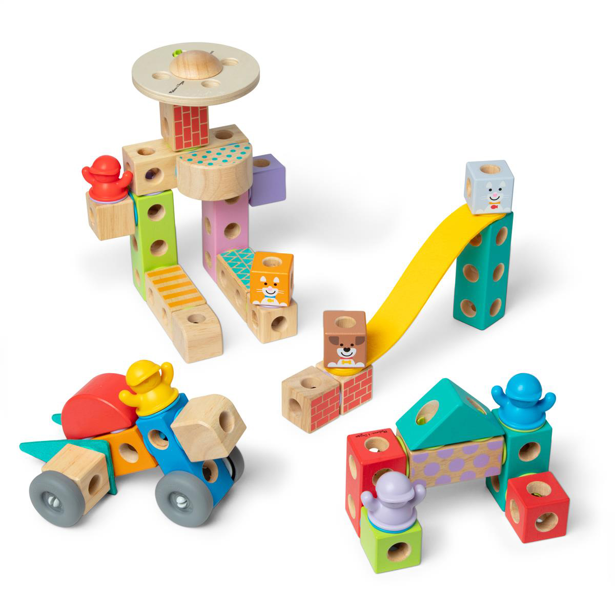 Melissa & Doug – Blockables Building Set Town – Gratis frakt v:7983295