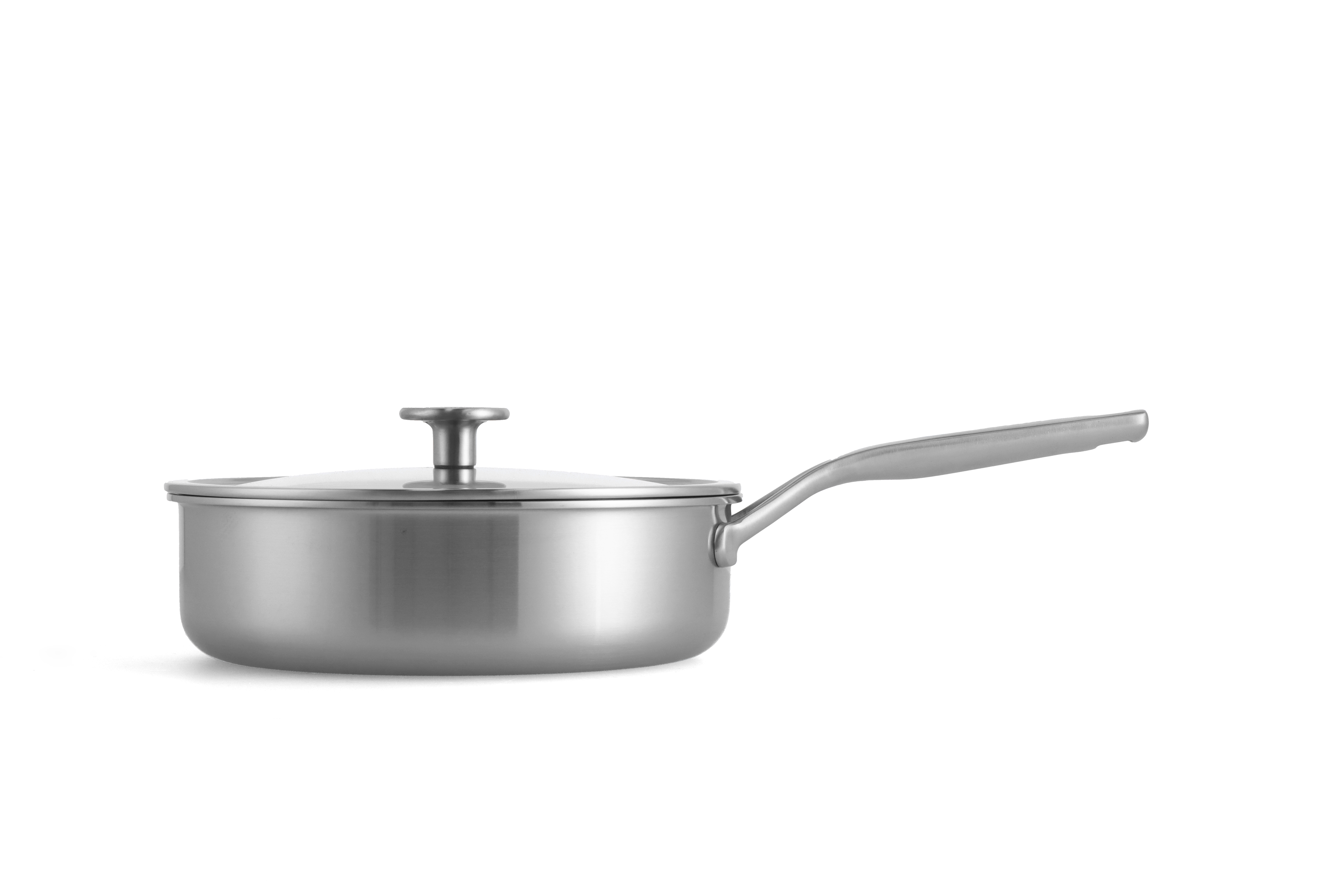 KitchenAid - Multiply Skillet with Lid - Silver - 24 cm - Gratis frakt v:1086570