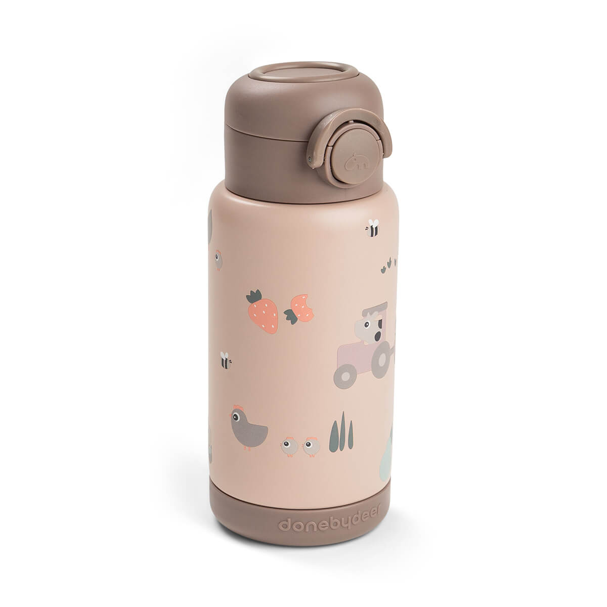 Done by Deer - Insulated straw bottle - Tiny farm Powder - 340 ml v:6438059