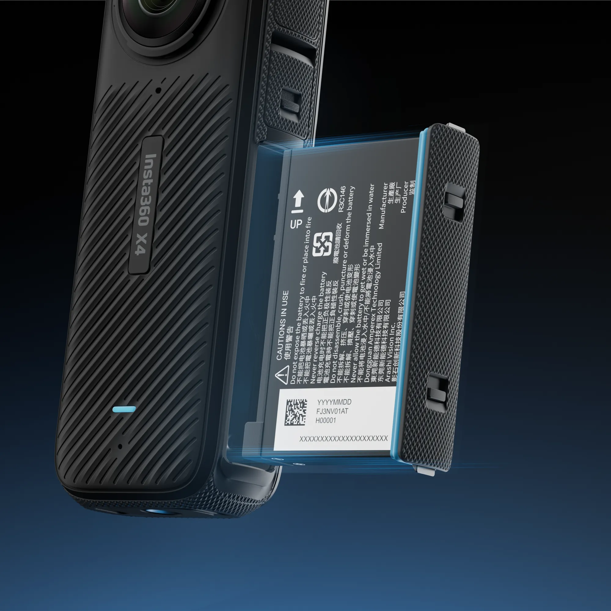 Insta360 - X4 Battery - Høykapasitets 2290 mAh reservebatteri for lengre opptak - Gratis frakt v:2281807
