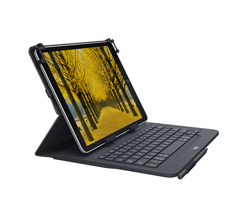 Logitech - Universal Folio w/Keyboard, 10" - Black (Nordic) - Gratis frakt v:2462374