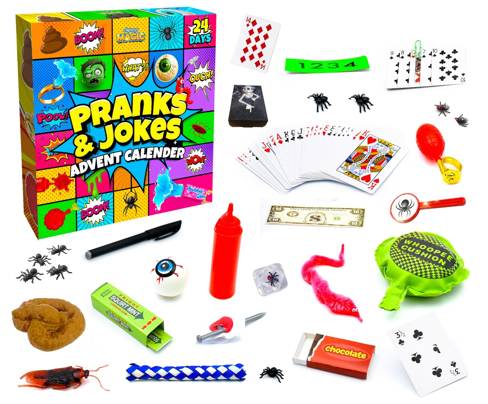 Cliptoys Magic - Pranks & Jokes Advent Calendar (106201) v:4002102