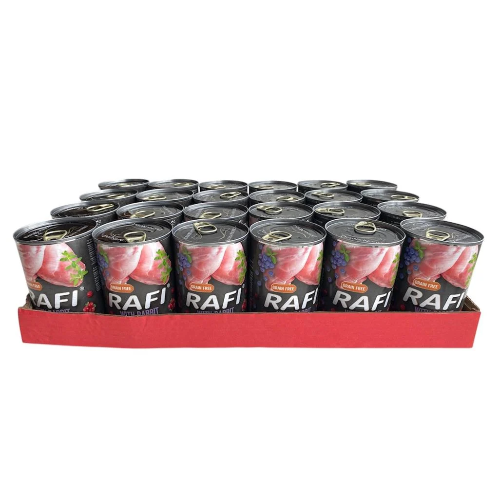 Rafi - 24x Dogfood Rabbit - Blueberry & Cranberry - 400g - Bundle (61044) - Gratis frakt v:1990649