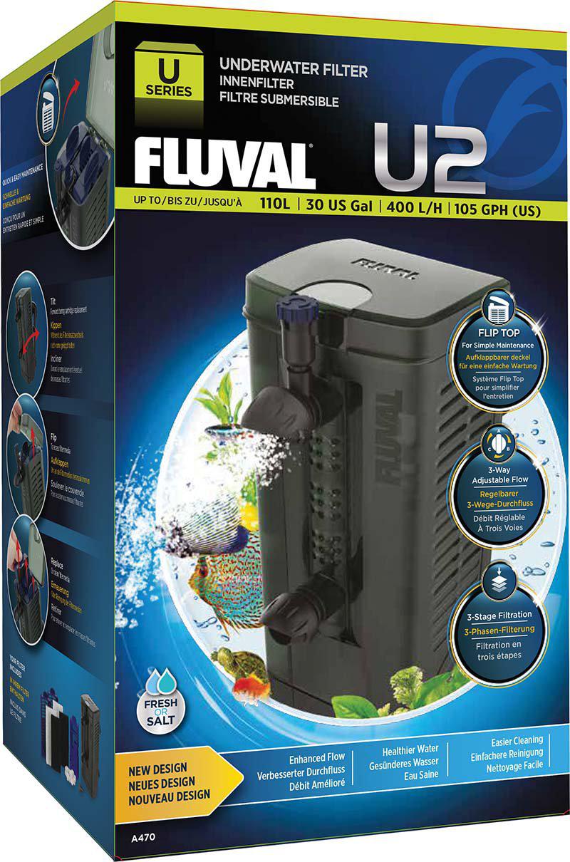 Fluval – Internal Filter U2 400L/H For Aquariums <110L – (126.2470) v:8709098