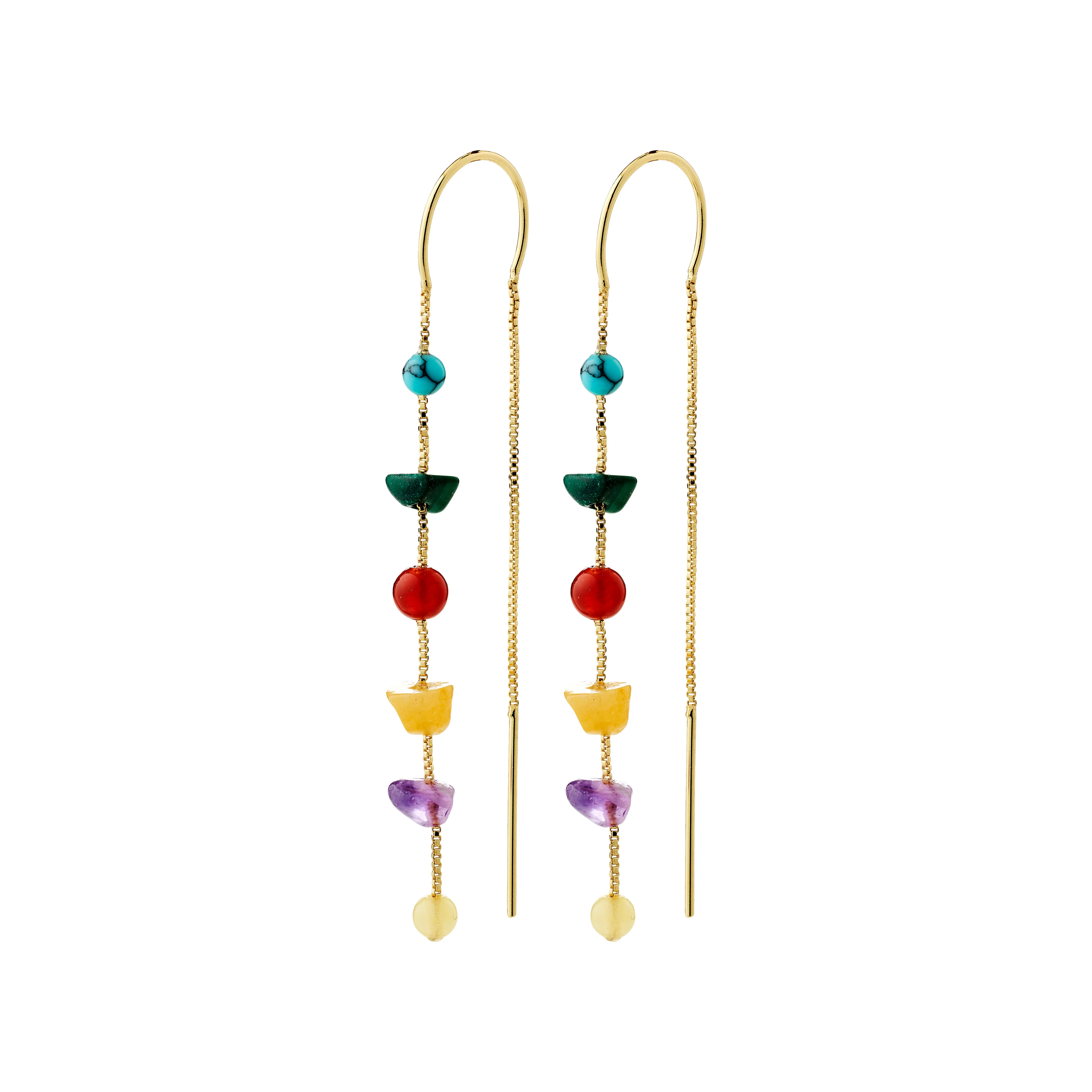 PILGRIM - HERE Earrings - Gold-plated/Multi - 57 mm v:3904216