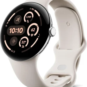 Google – Pixel Watch 3 45mm Bluetooth Silver / Porcelain – Silver/Porcelain 45mm Bluetooth – Gratis frakt v:1760513