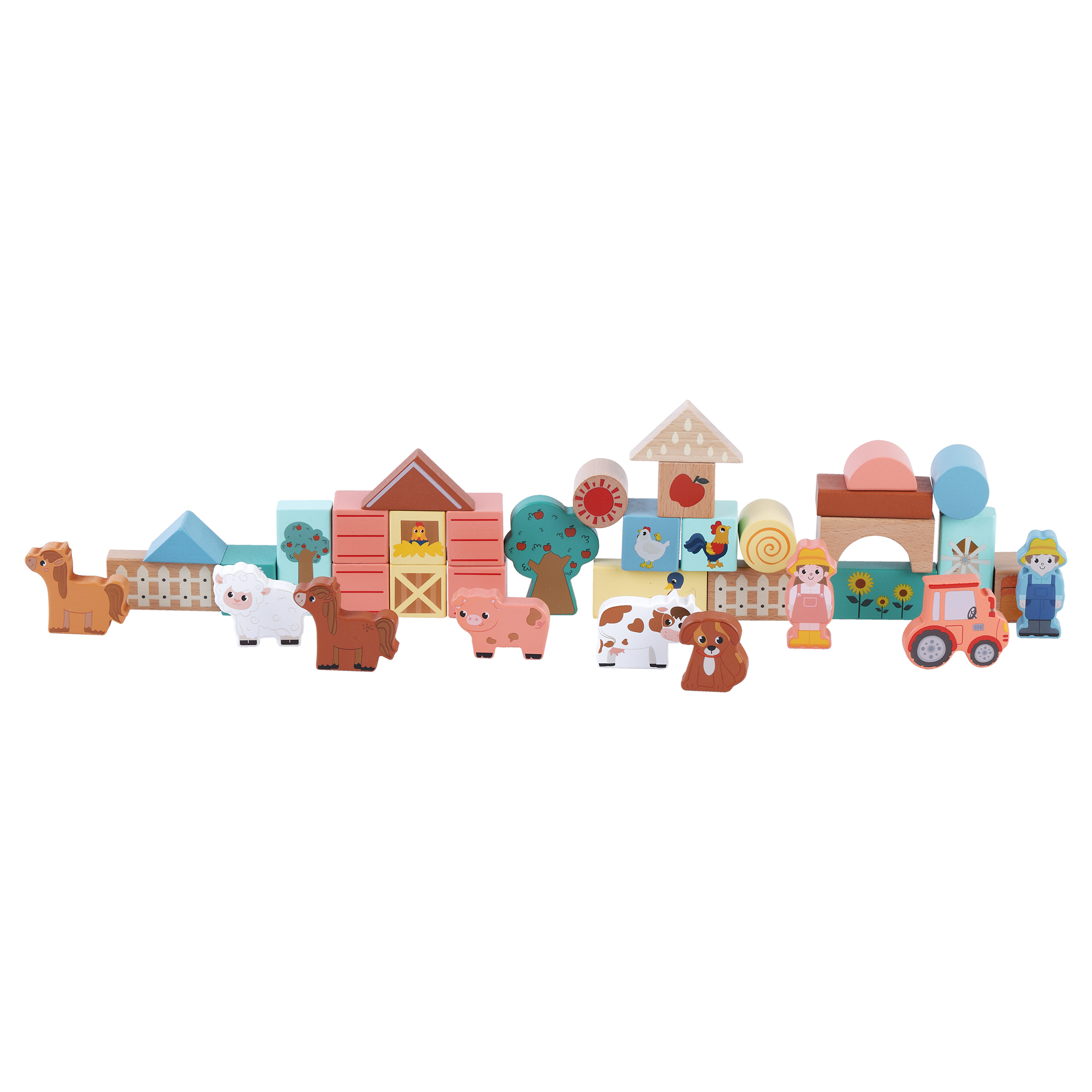 Kinder and Kids - Byggeklosser, Bondegård (36 stk.) v:9702635