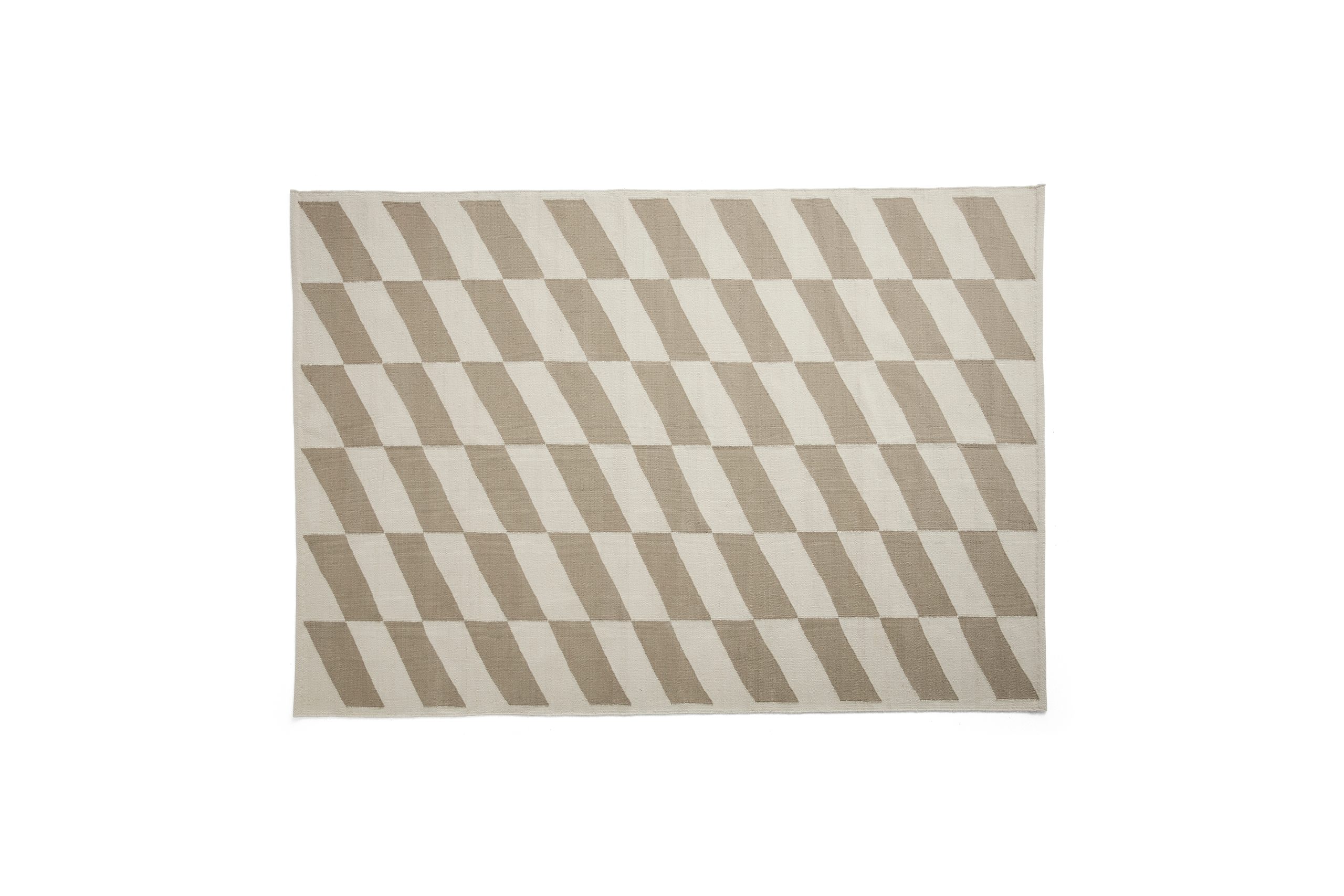 HAY – Shift Kelim Teppe – B140 x L200 cm – Beige & Hvit – Gratis frakt v:2867912