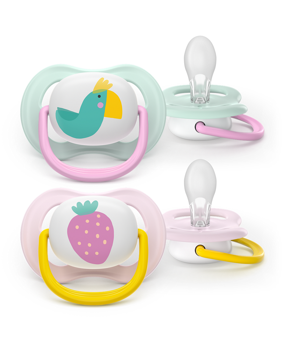 Philips Avent - Ultra air soother, 0-6 m, Light green/light red v:7778023
