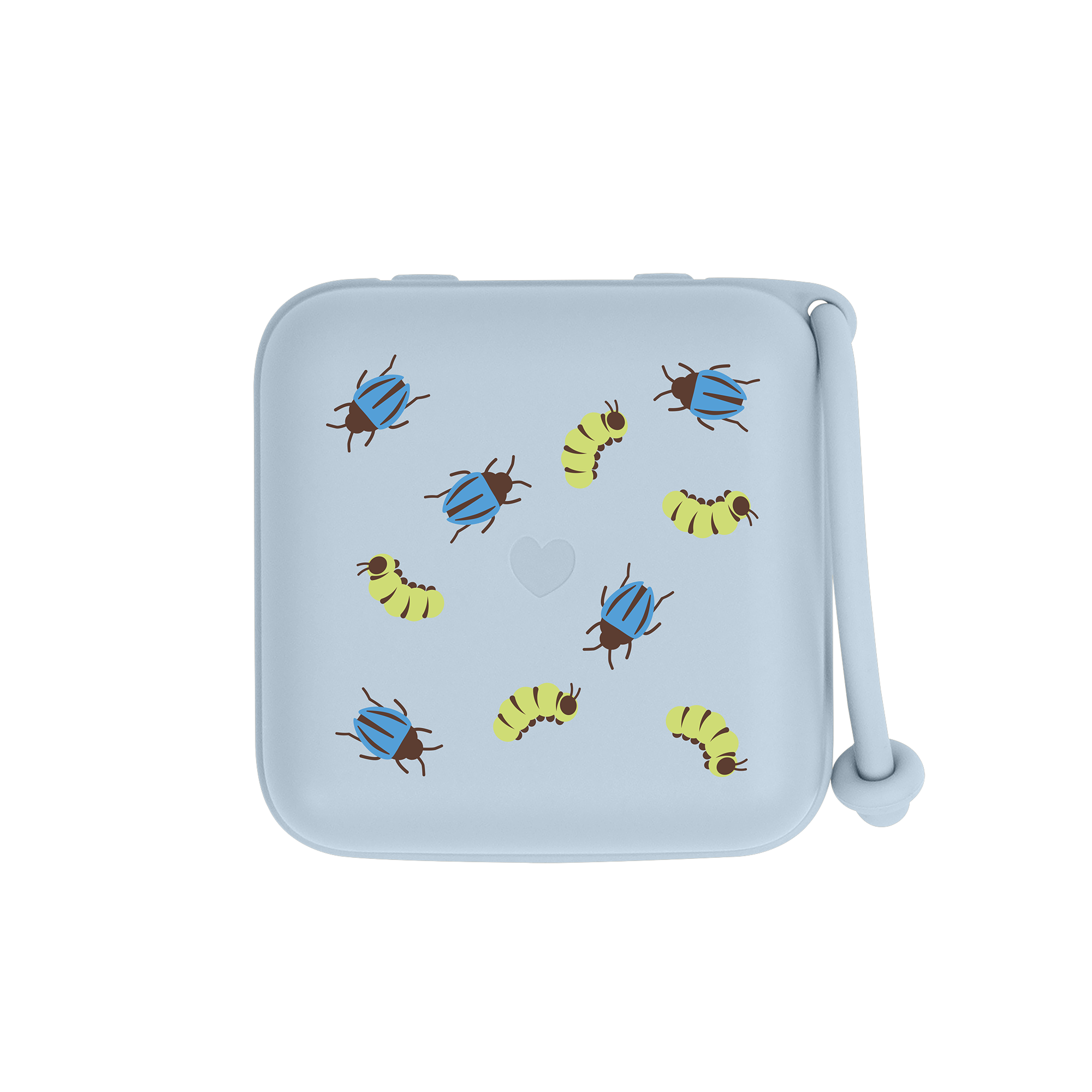 BIBS - Studio Pacifier Box Caterpillar Beetle Mix - Baby Blue - Onesize v:3777670