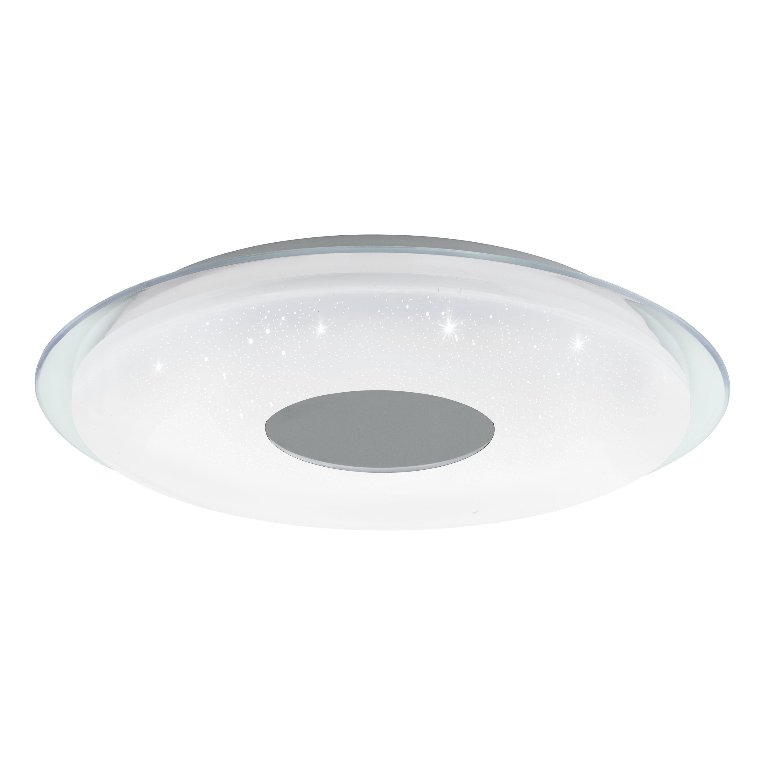 EGLO Totari-Z taklampe Ø56 – Krom og hvit med krystalleffekt – Zigbee & Bluetooth - Gratis frakt v:6670658