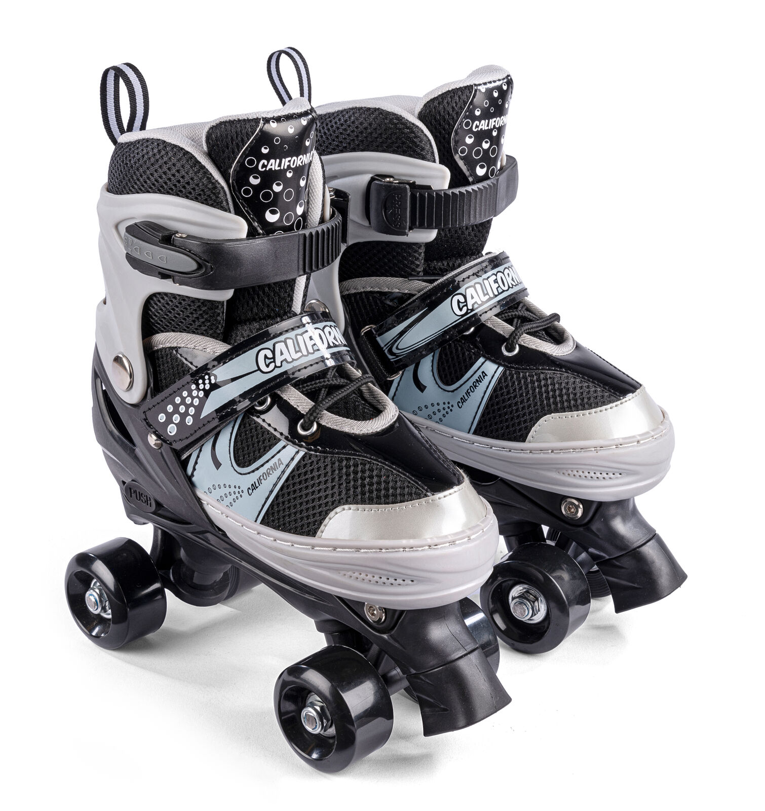 California – Adjustable Side-by-Side Roller Skates – Size 31-34 – Black/Grey – 31/32/33/34 v:1403517 California – Adjustable Side-by-Side Roller Skates – Size 31-34 – Black/Grey – 31/32/33/34 v:1403517