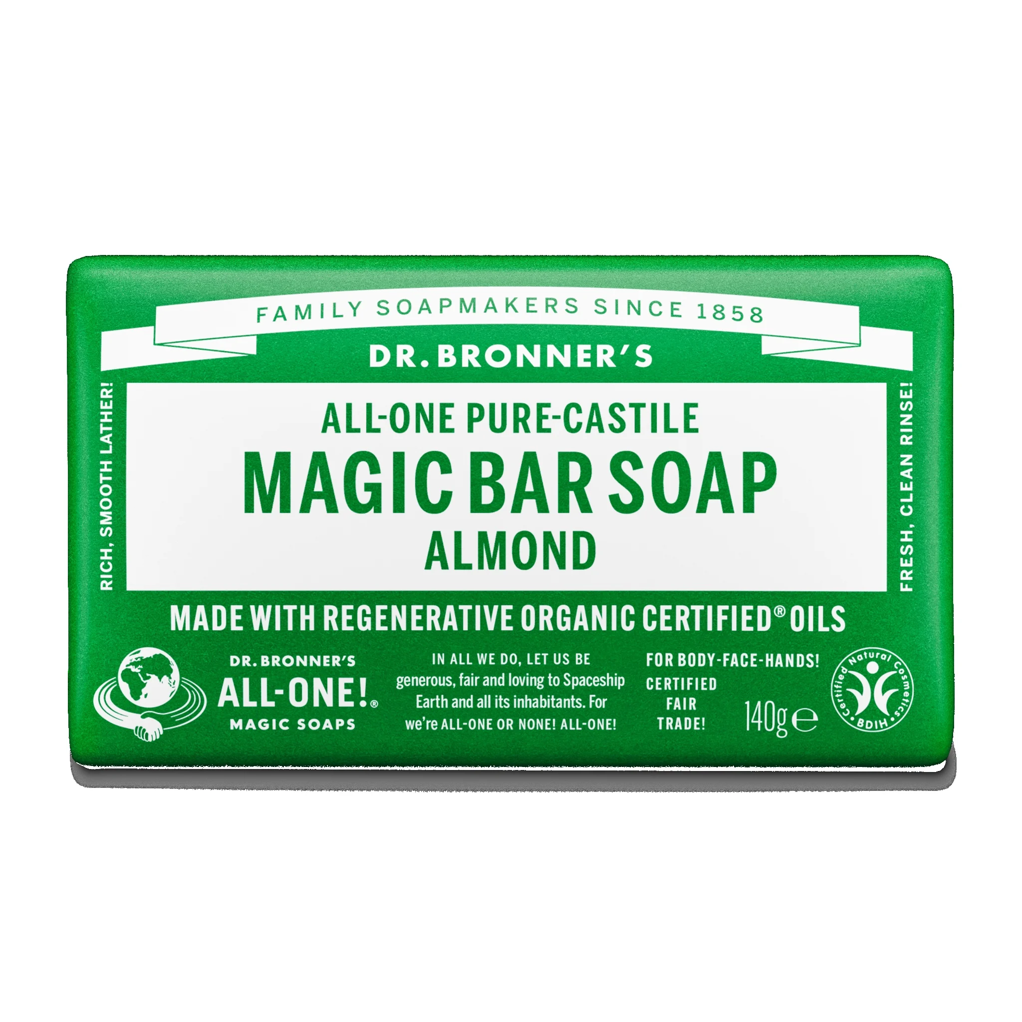 Dr. Bronner's – Magic Bar Soap Almond 140 g – 140 v:9272553 Dr. Bronner's – Magic Bar Soap Almond 140 g – 140 v:9272553