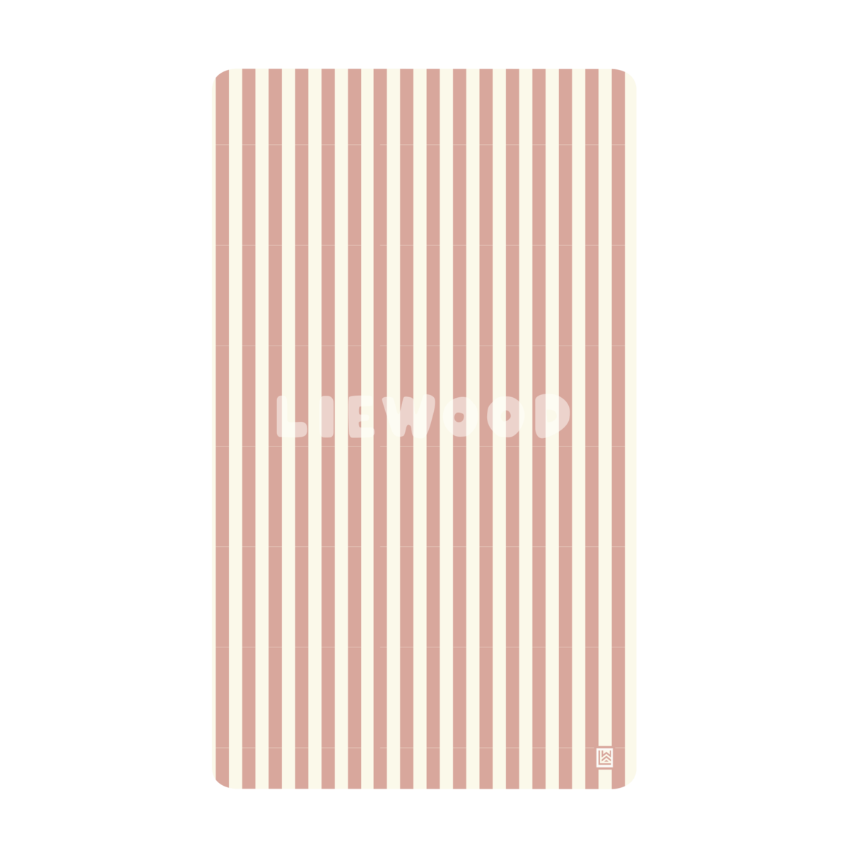 - Summer Beach Towel - Coral blush / creme de la creme stripe - One size - Gratis frakt v:5927840