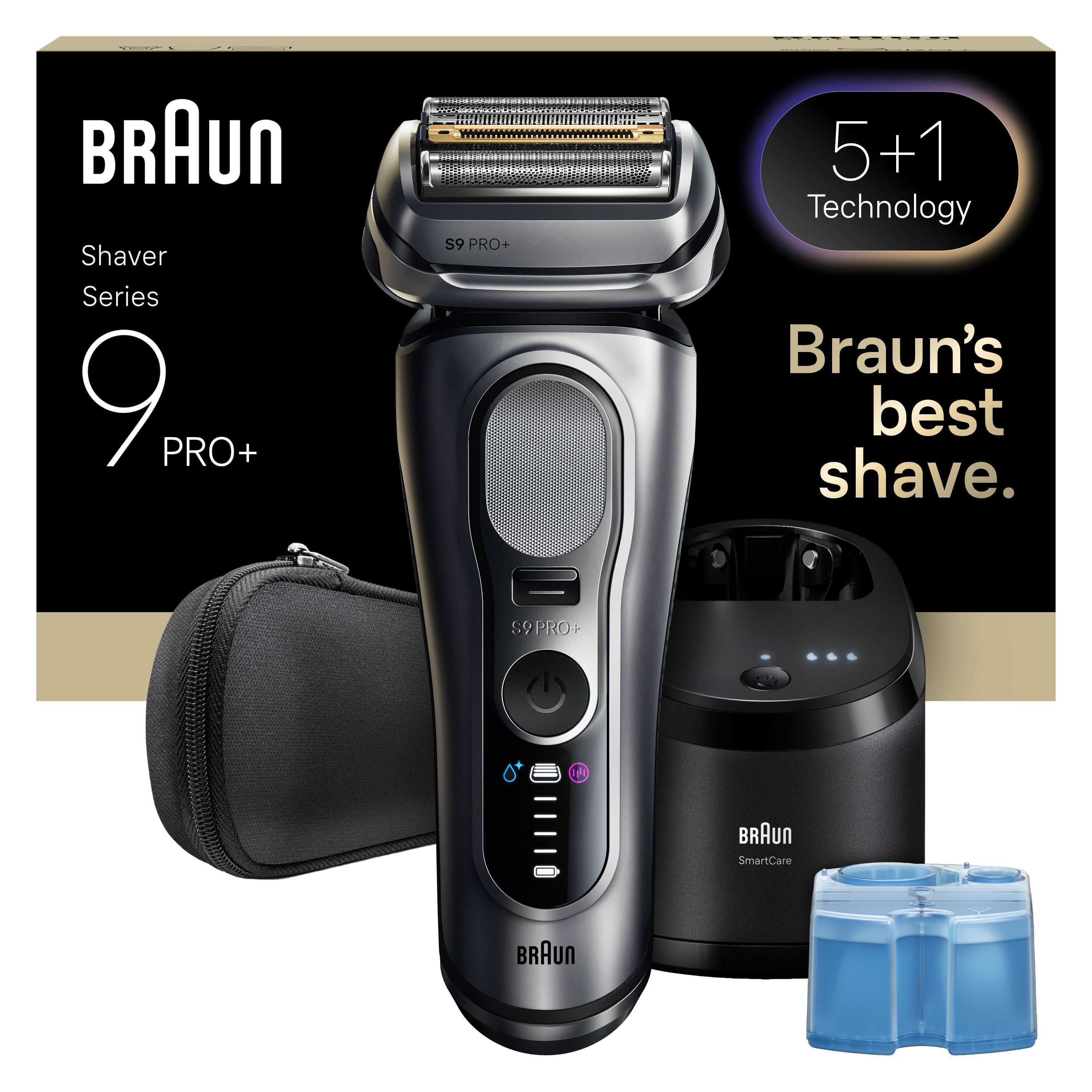 Braun - Series 9 PRO+ Elektrisk Barbermaskin - Sølv - Gratis frakt v:1563955