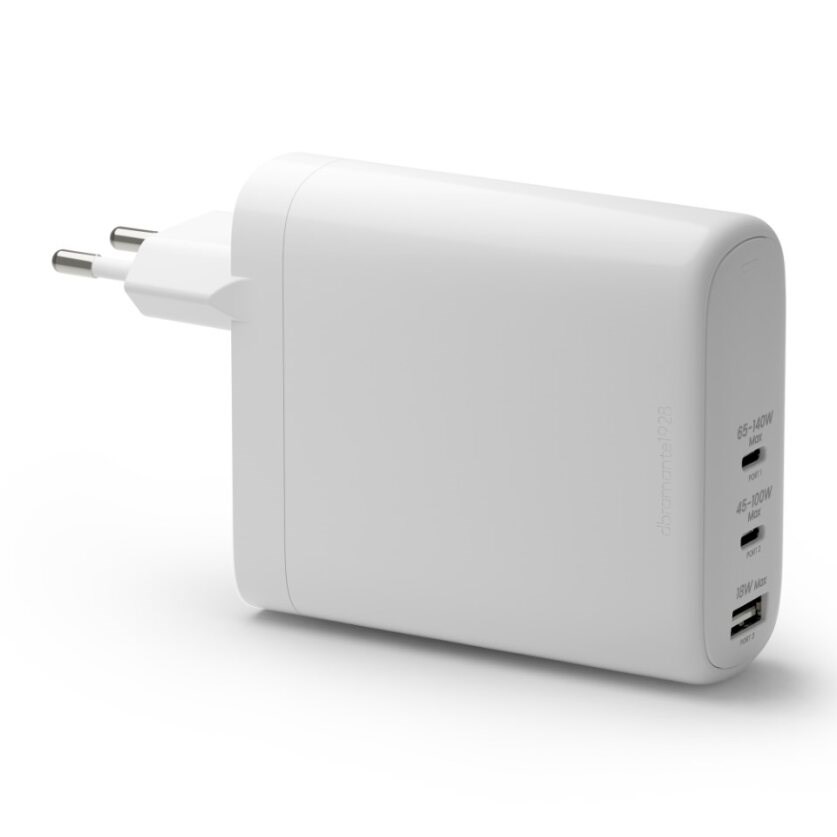 dbramante1928 - Re-charge - Vegglader GaN - USB-C 140W+100W+18W EU - Hvit - Gratis frakt v:3325934