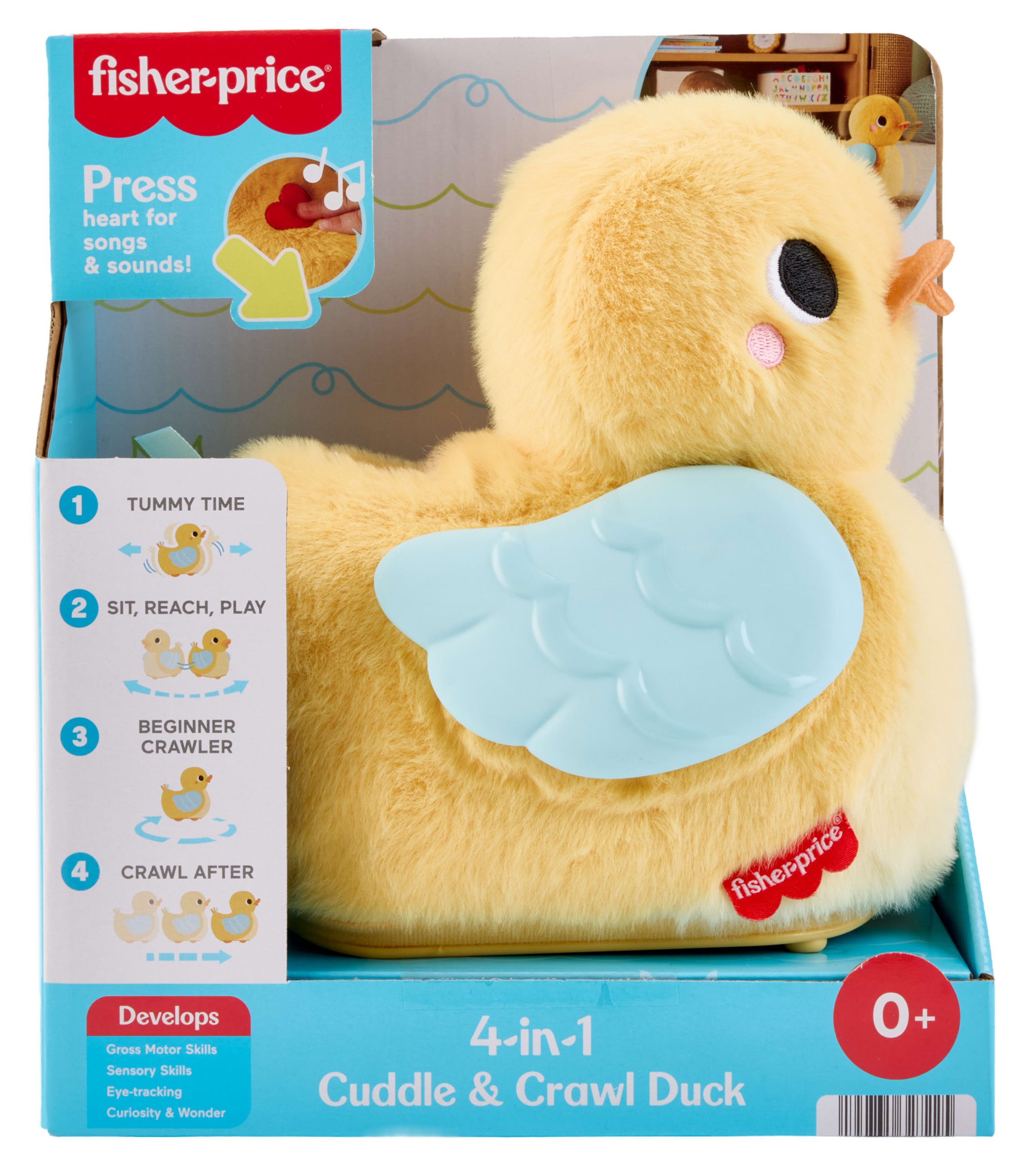 Fisher-Price Newborn - Flap and Follow Duck (JMX99) - Gratis frakt v:3760817