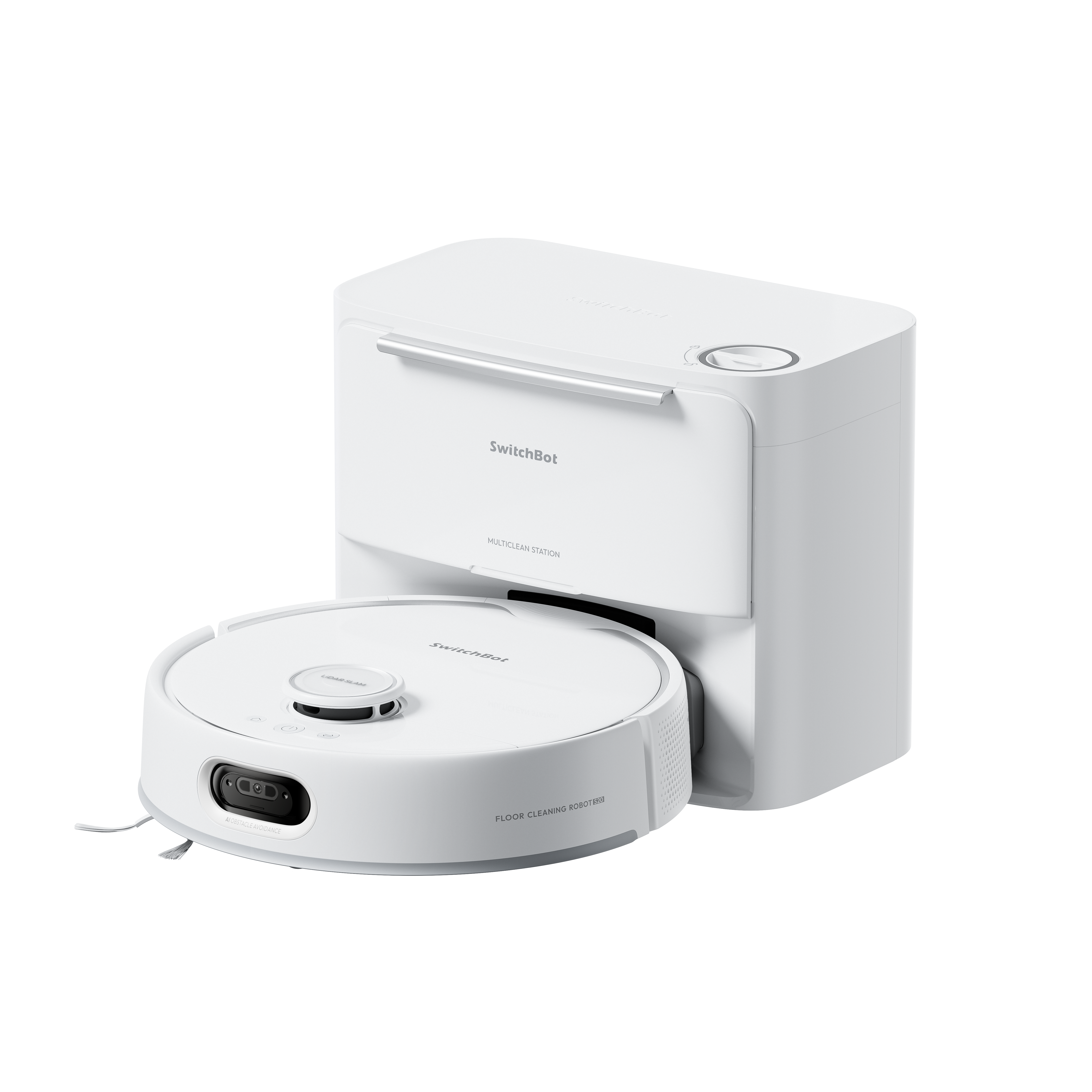 SwitchBot Floor Cleaning Robot S20 robotstøvsuger og gulvvasker med automatisk rengjøringsstasjon - Gratis frakt v:6160378