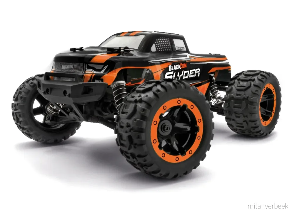 BLACKZON - Slyder MT 1/16 4WD Electric Monster Truck - Orange (540099) - Gratis frakt v:6430638