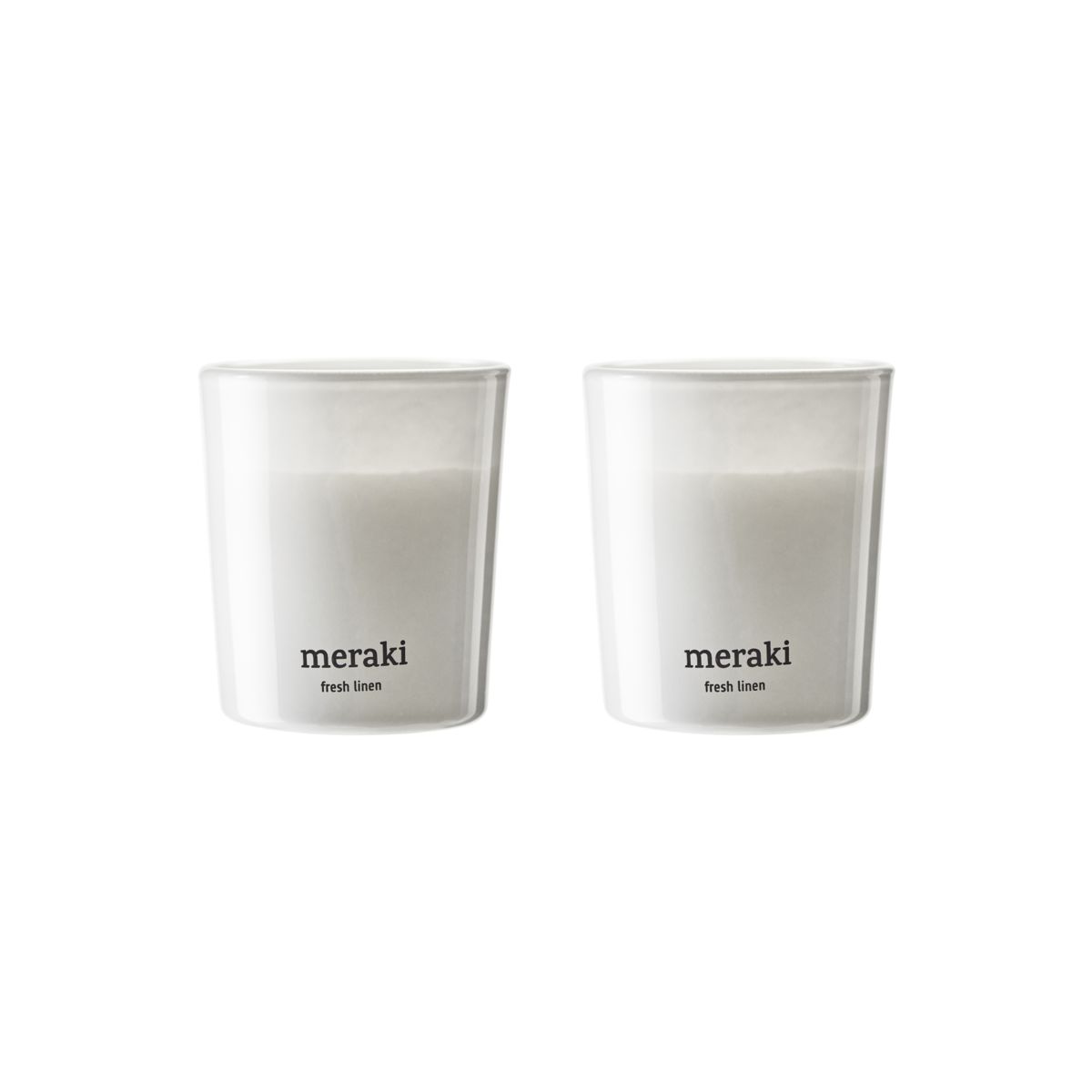 – Duftlys, Fresh Linen – h: 7 cm, dia: 6 cm v:4696517